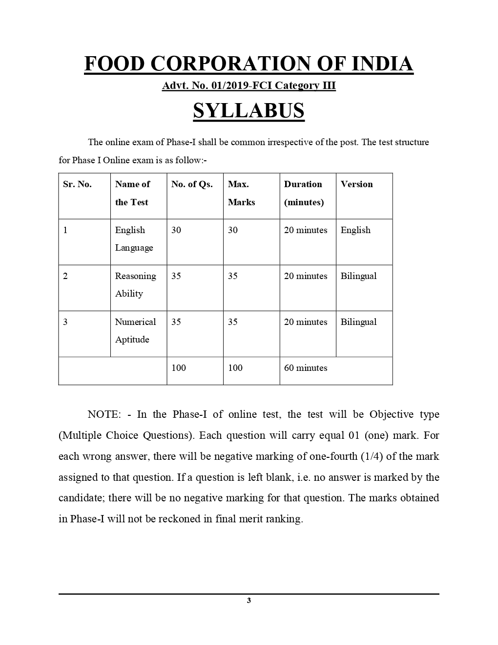 FCI Assistant Grade - III साल्व्ड पेपर्स & प्रैक्टिस सेट (2019) - Page 4