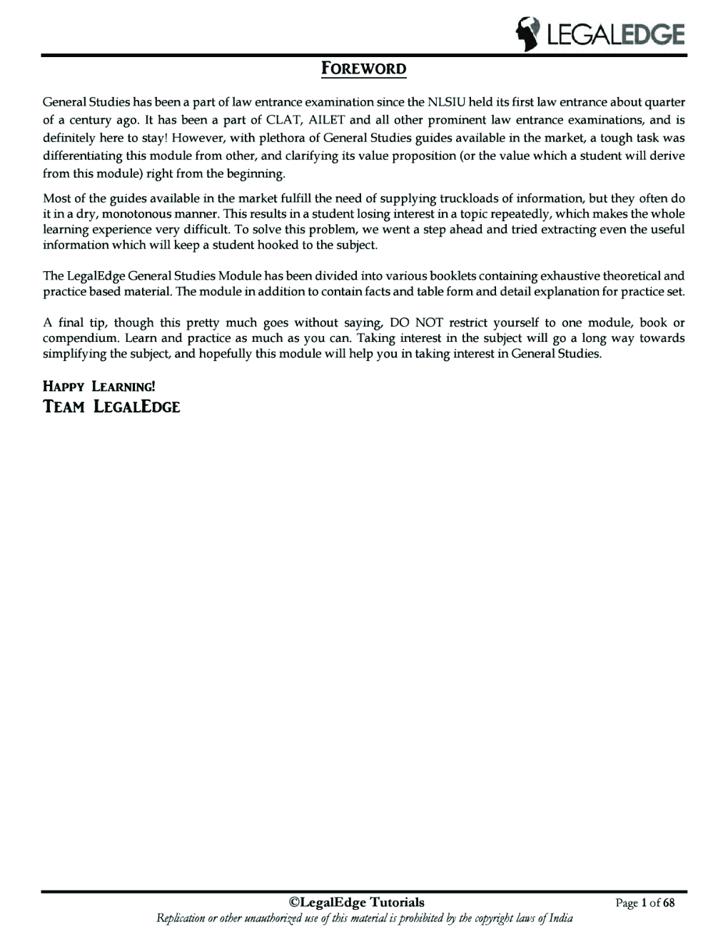 CLAT 2019 RSM General Knowledge - 6 - Page 2