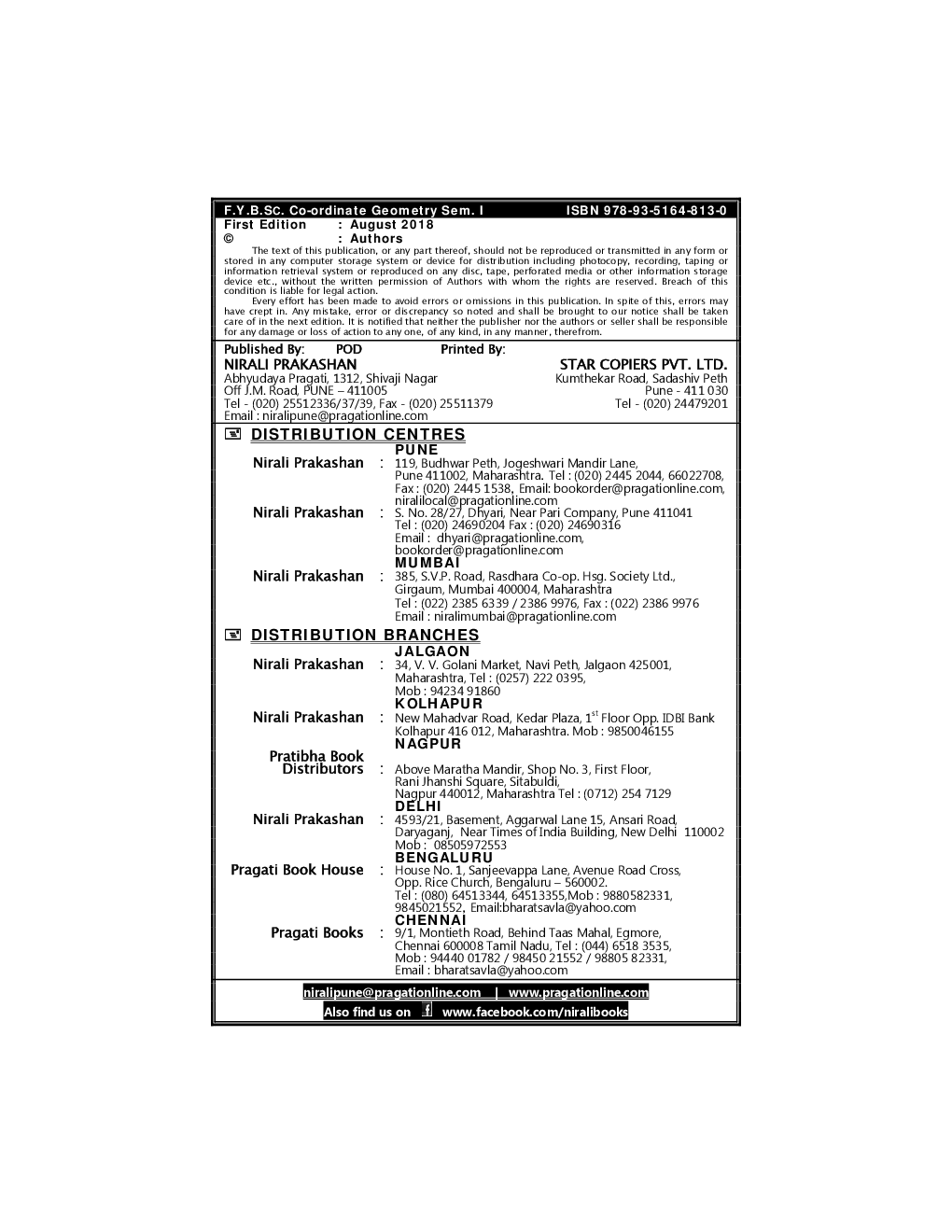 Co‐ordinate Geometry : Mathematics - Paper - III (A) - Page 3