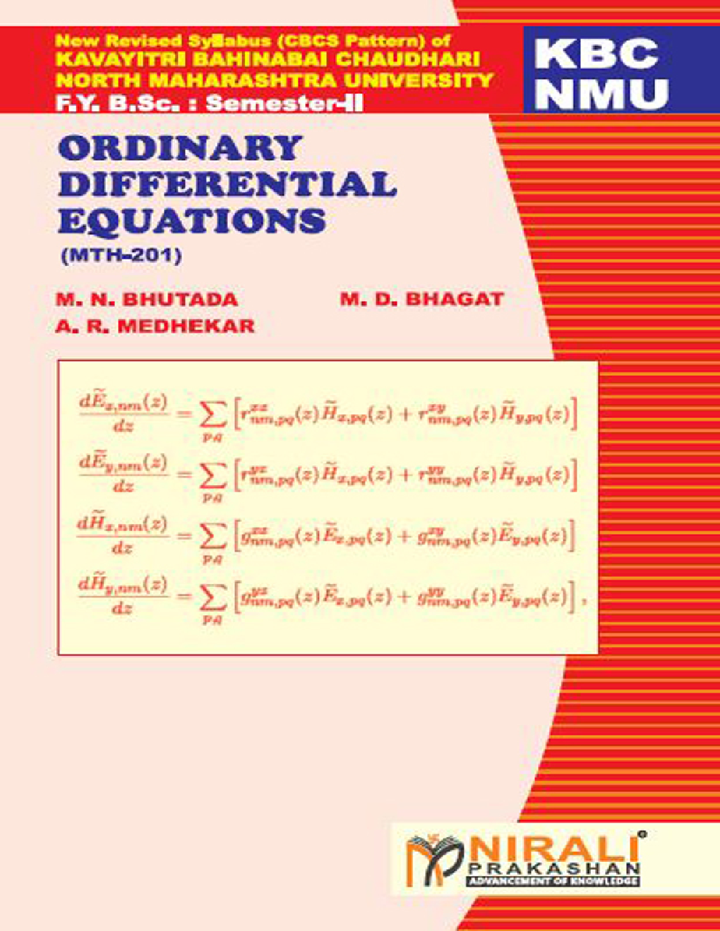 Ordinary Differential Equations Mathematics - Paper - I - Page 1