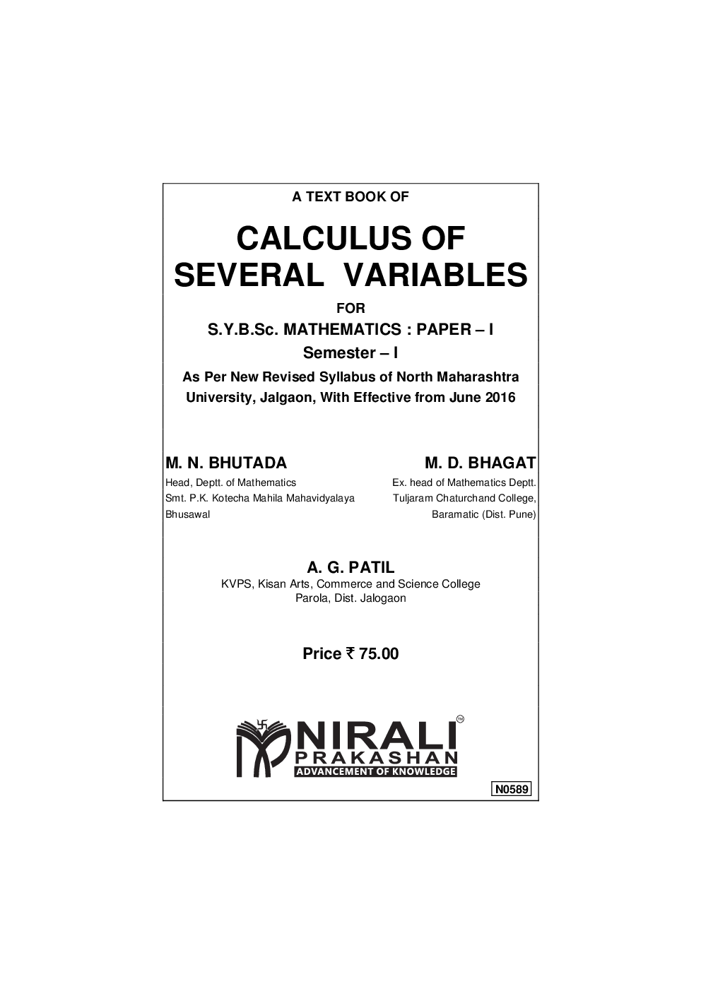 Calculus Of Several Variables - Page 2