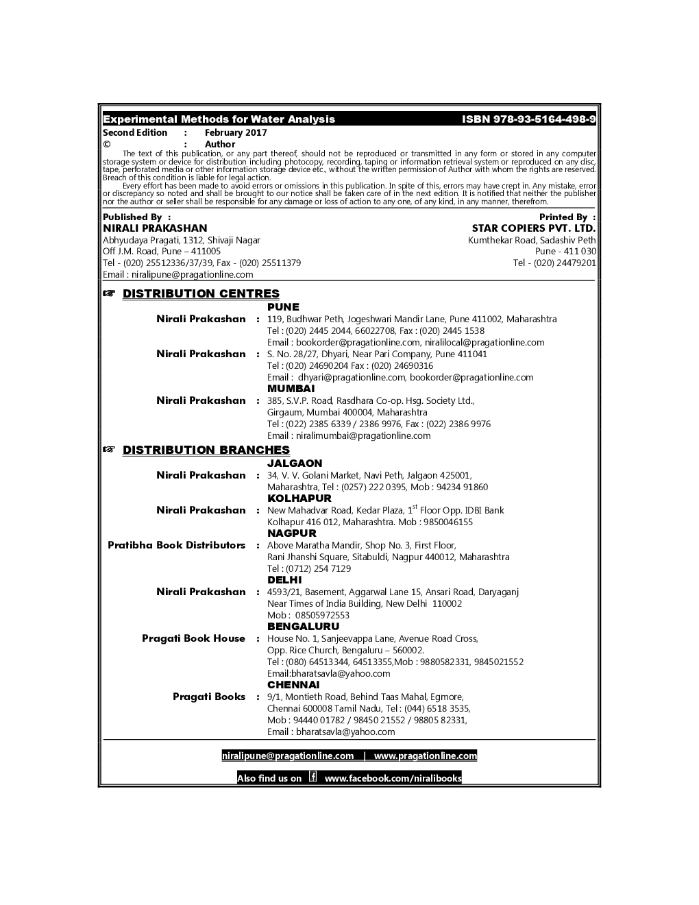 Experimental Methods For Water Analysis - Page 3