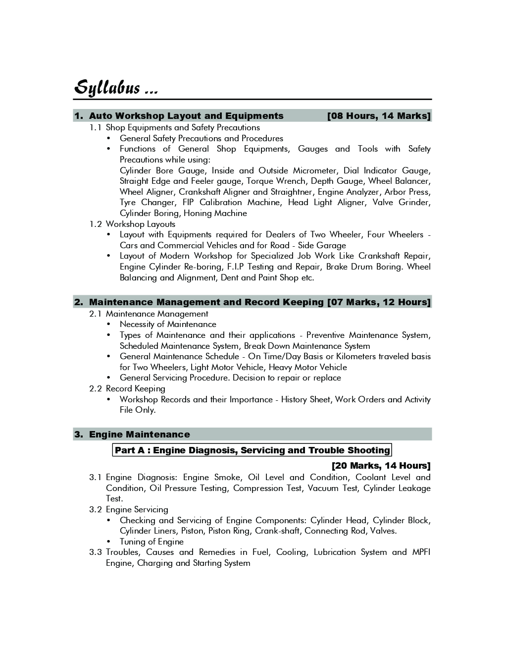 Vehicle Systems Maintenance - Page 5