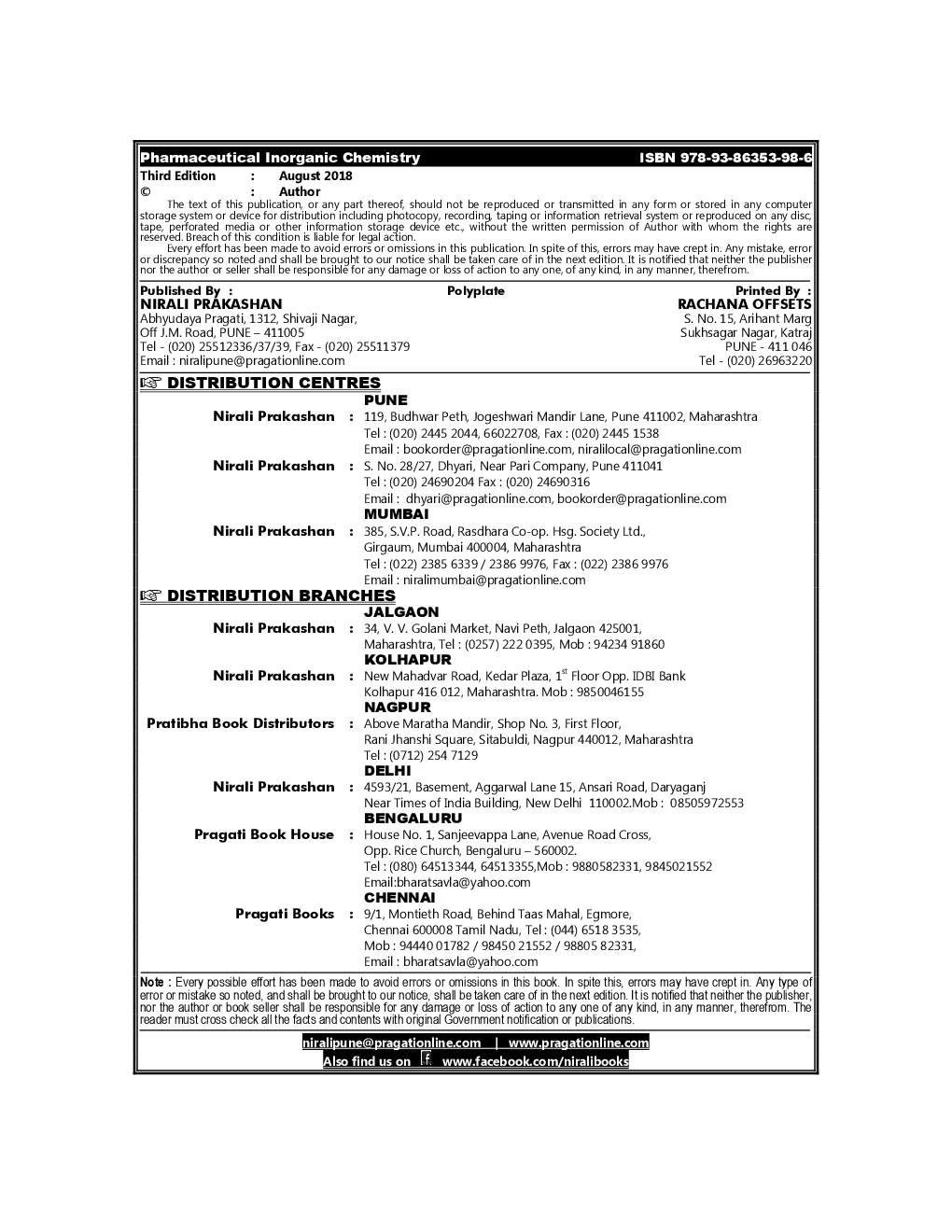 Pharmaceutical Inorganic Chemistry - Page 3