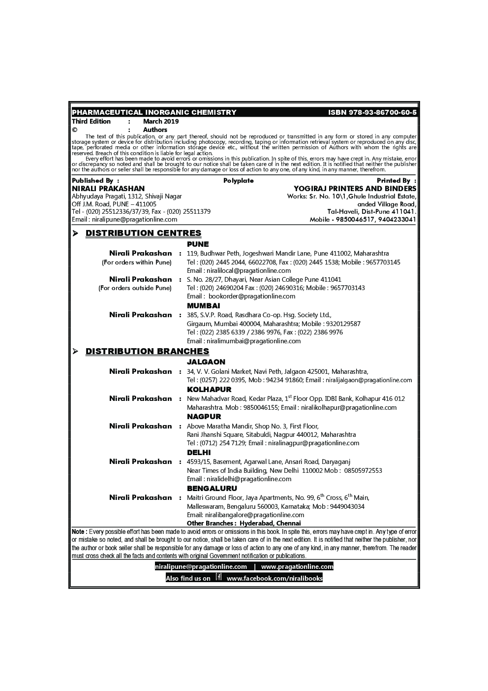 Pharmaceutical Inorganic Chemistry - Page 3