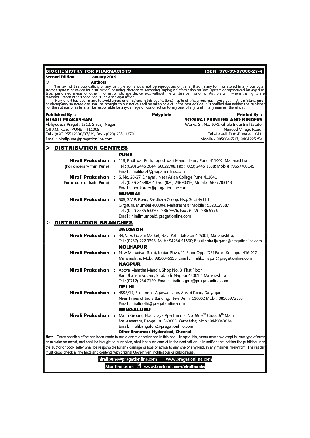 Biochemistry For Pharmacists - Page 3