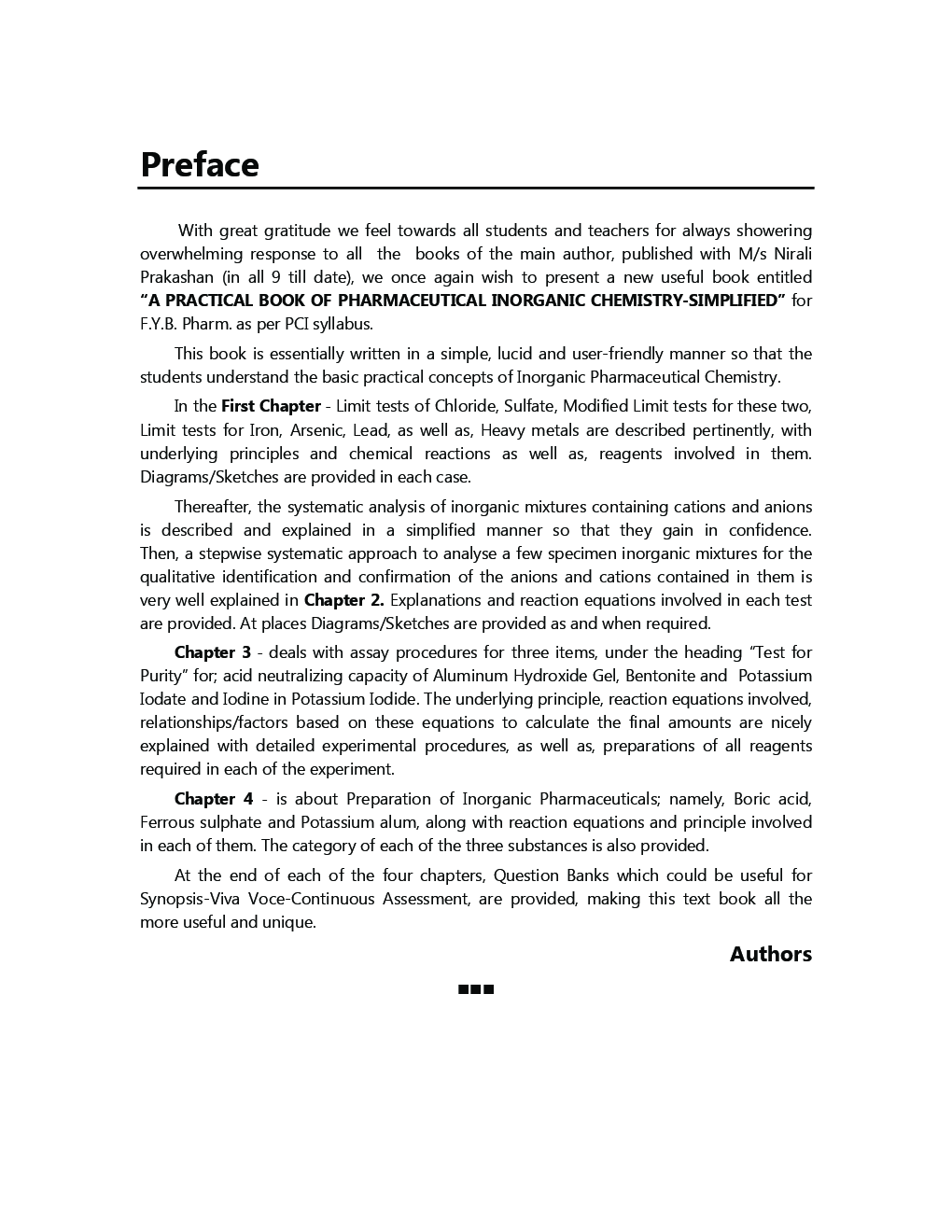 Pharmaceutical Inorganic Chemistry Simplified (Practical Book) - Page 4