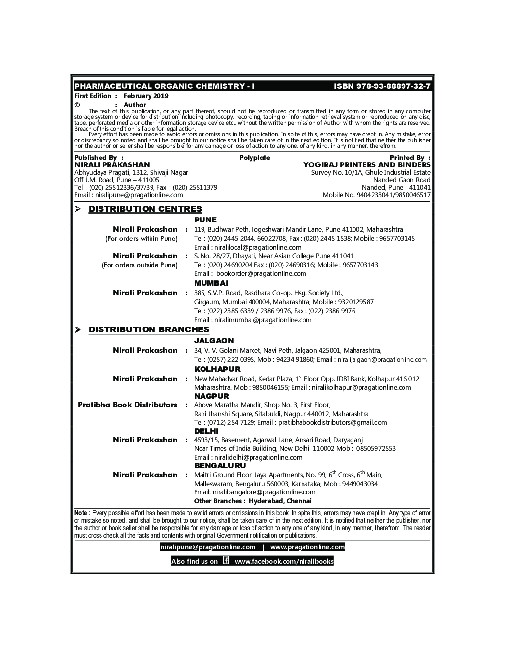 Pharmaceutical Organic Chemistry - I - Page 3