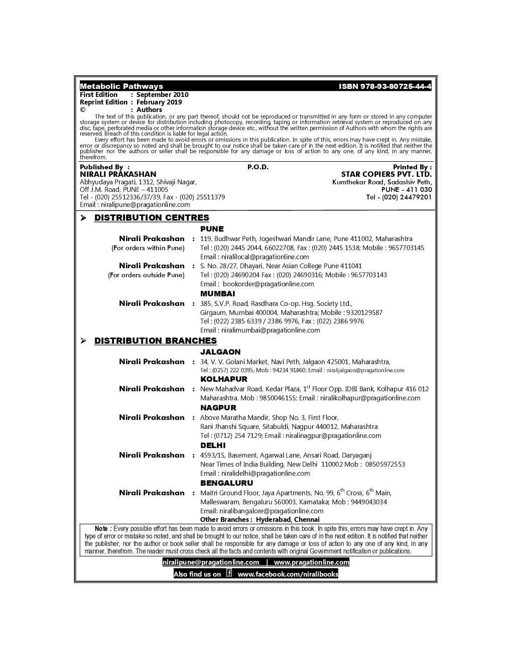 Metabolic Pathways - Page 3