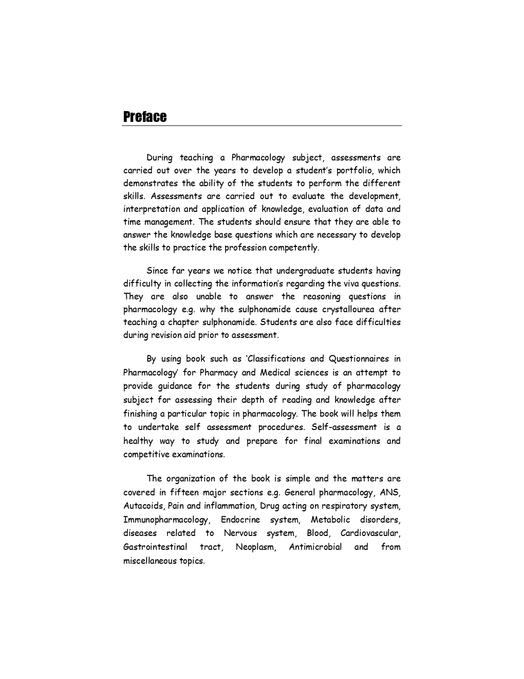 Classification & Questionnaires In Pharmacology - Page 4