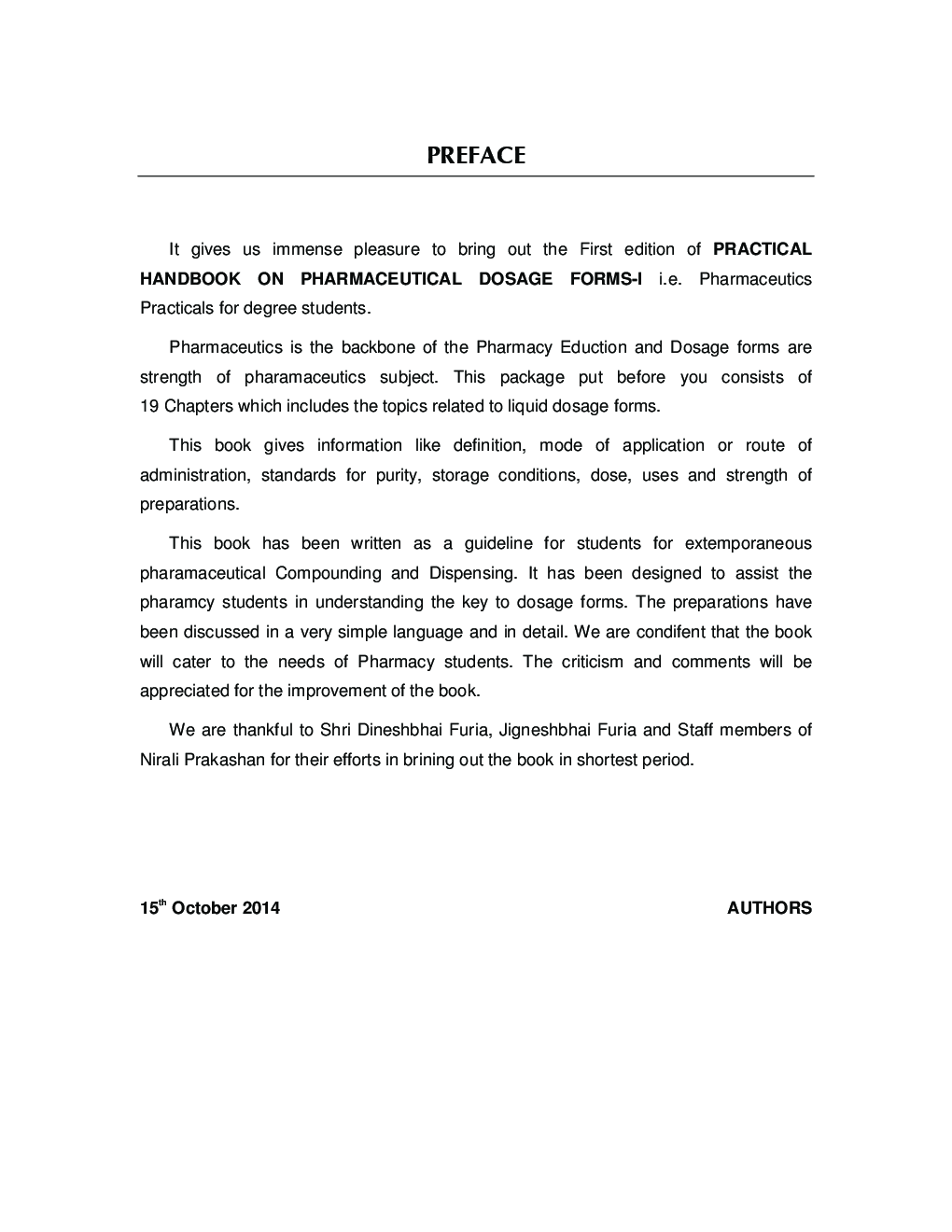 Pharmaceutical Dosage Forms - I (Practical Book) - Page 4