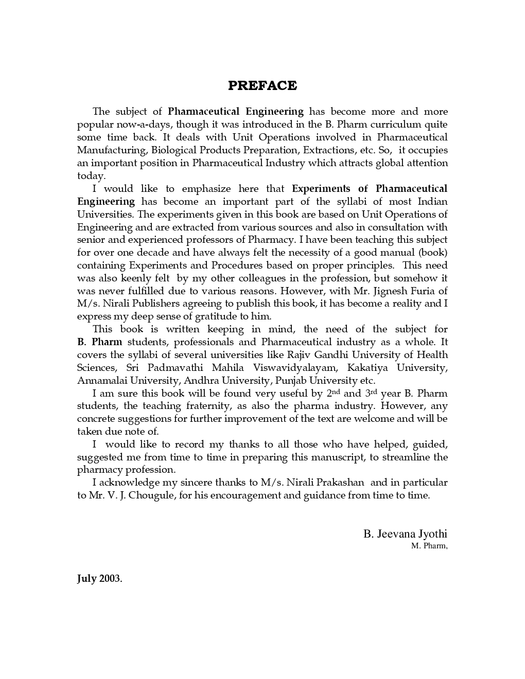 Practical Manual Of Pharmaceutical Engineering - Page 4