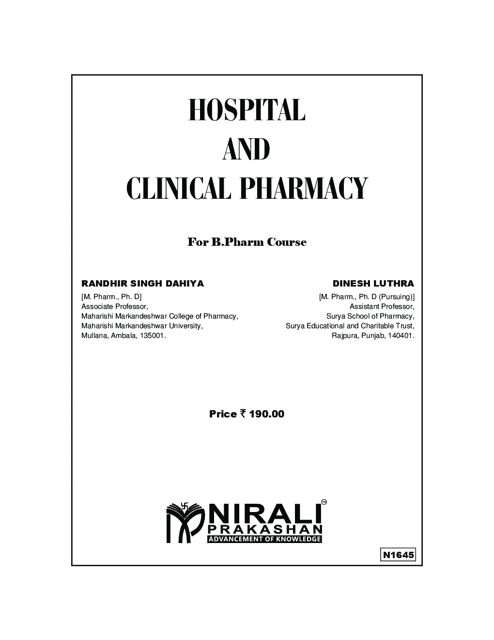 Hospital And Clinical Pharmacy - Page 2