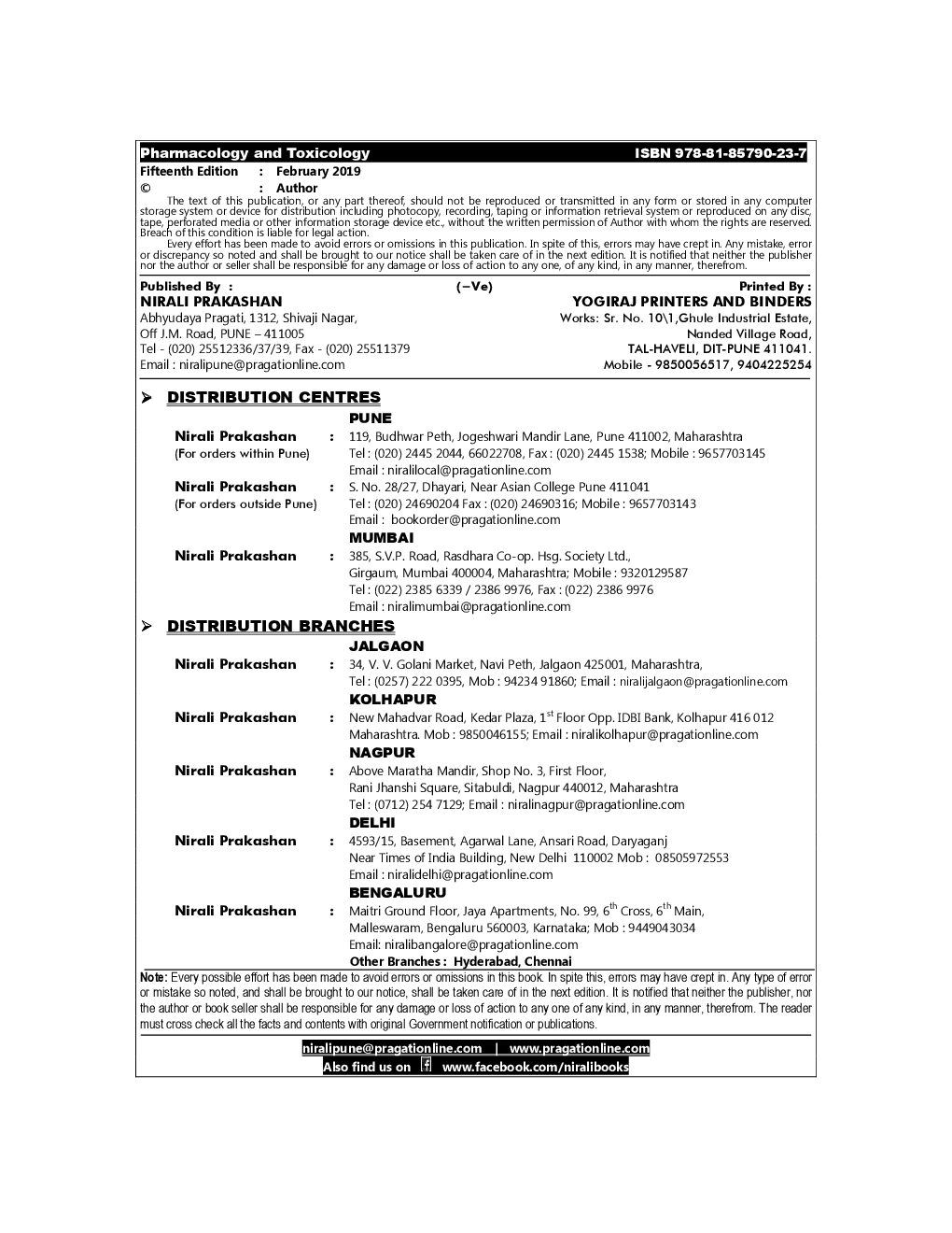 Pharmacology And Toxicology - Page 3