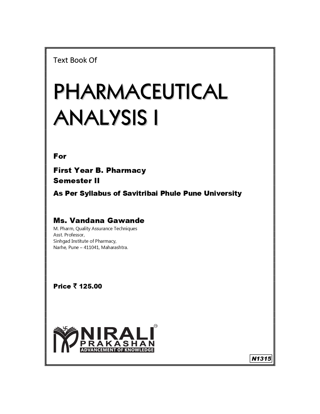 Pharmaceutical Analysis - I - Page 2