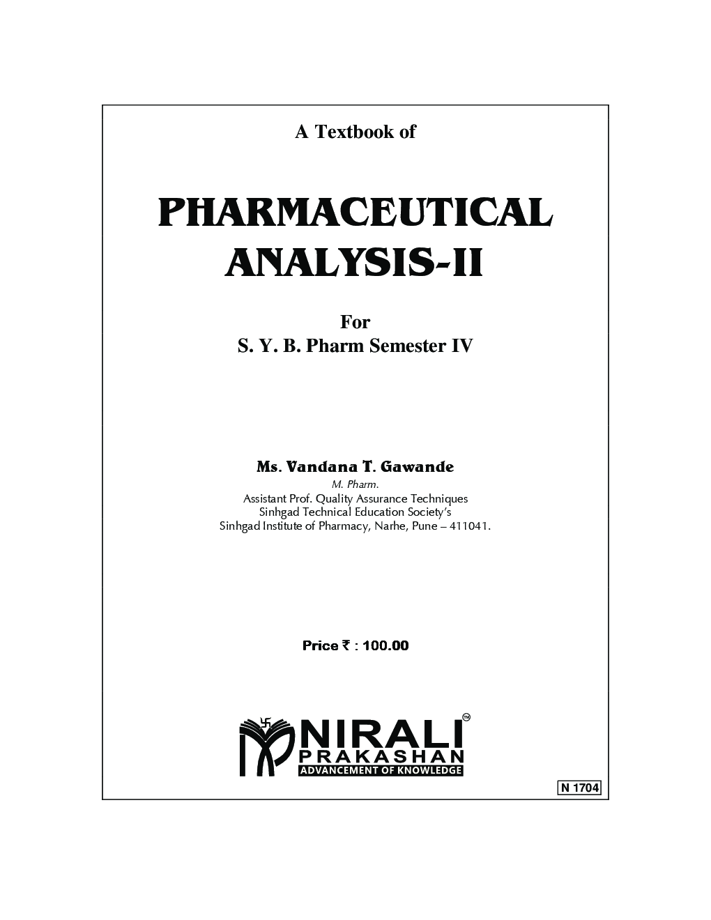 Pharmaceutical Analysis - II - Page 2