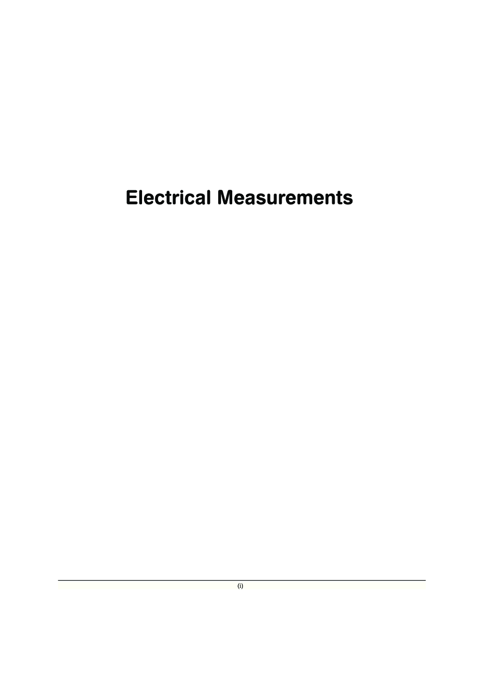 Download Electrical Measurements (A Conceptual Approach) PDF Online by