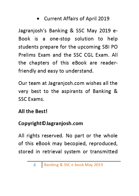 Banking & SSC May 2019 E-Book - Page 5
