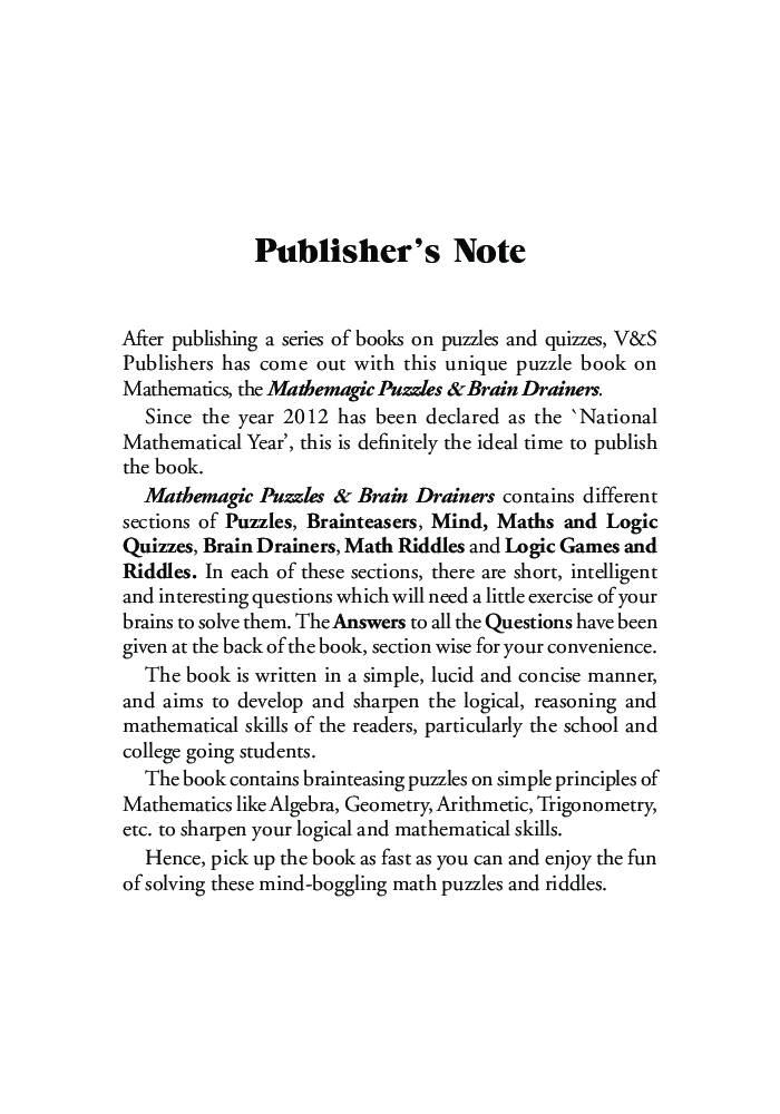 Mathemagic Puzzles And Brain Drainers - Page 4