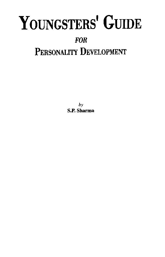 Youngsters\' Guide To Personality Development - Page 4
