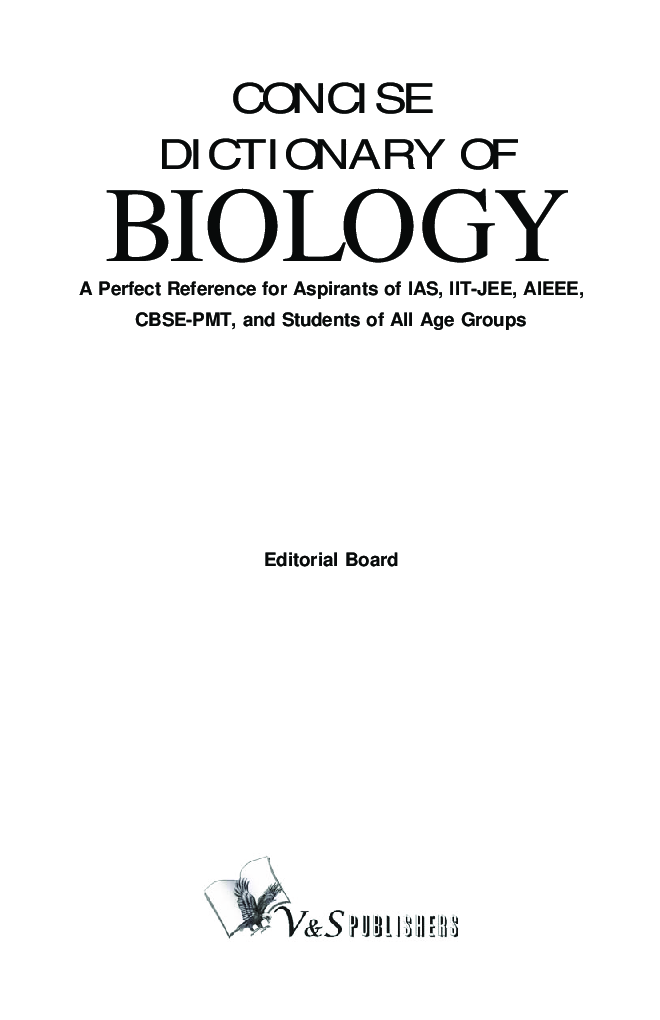 Concise Dictionary Of Biology - Page 2