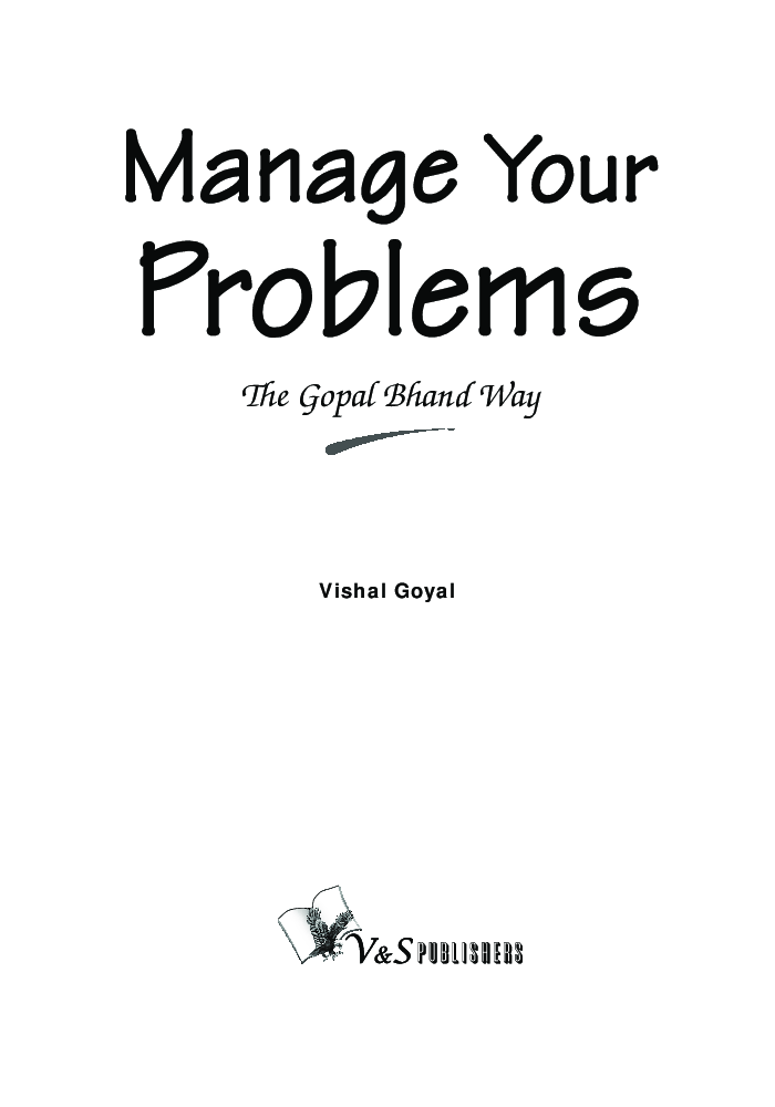 Manage Your Problems - The Gopal Bhand Way - Page 2