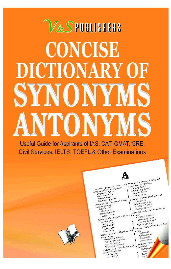 Concise Dictionary Of Synonyms Antonyms - Page 1