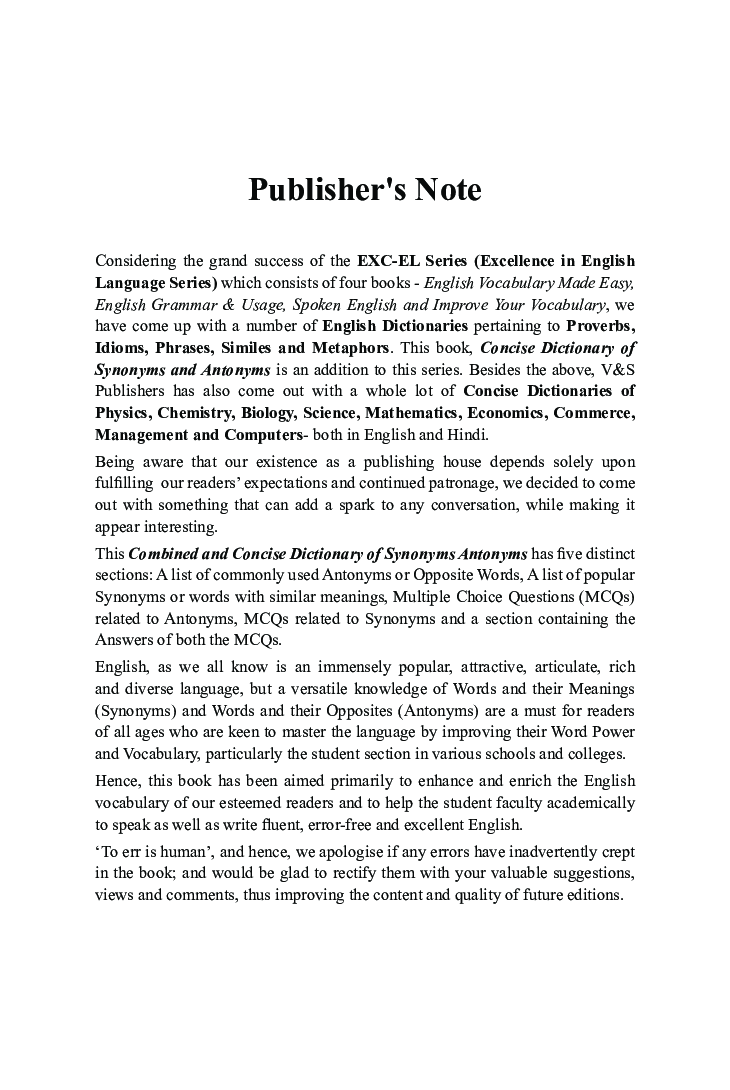 Concise Dictionary Of Synonyms Antonyms - Page 4