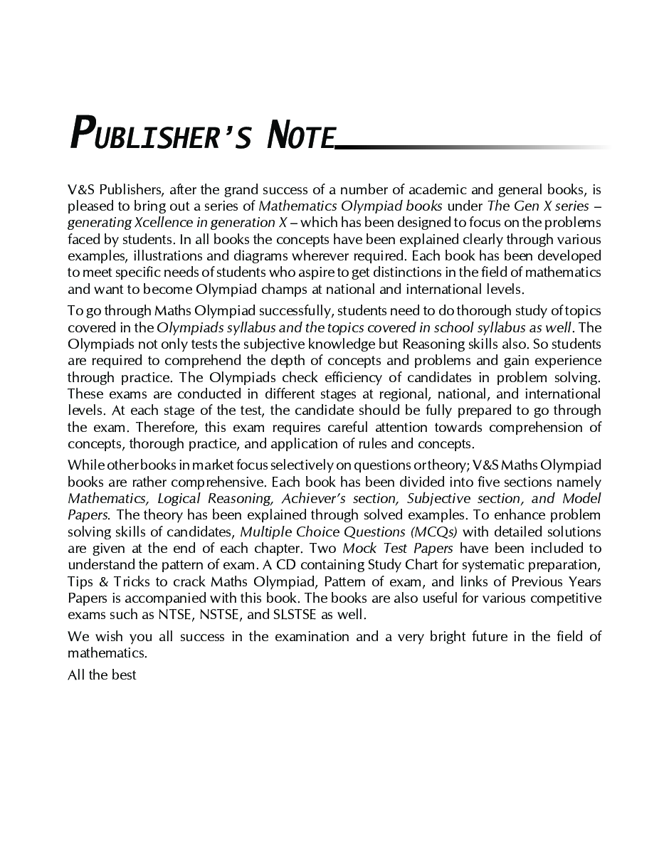 International Mathematics Olympiad For Class 10 - Page 4