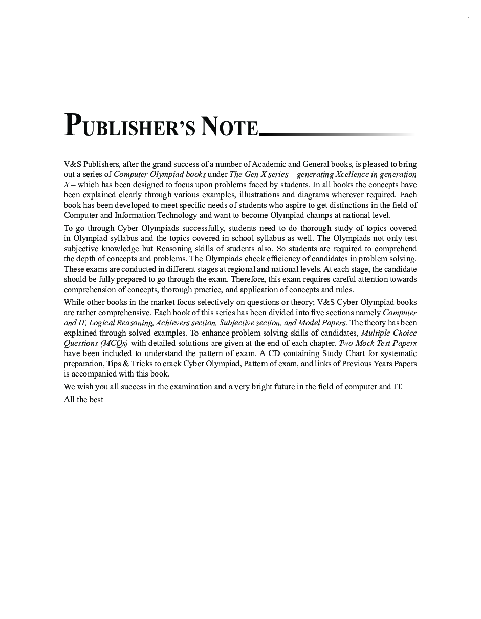 National Cyber Olympiad For Class 10 - Page 4