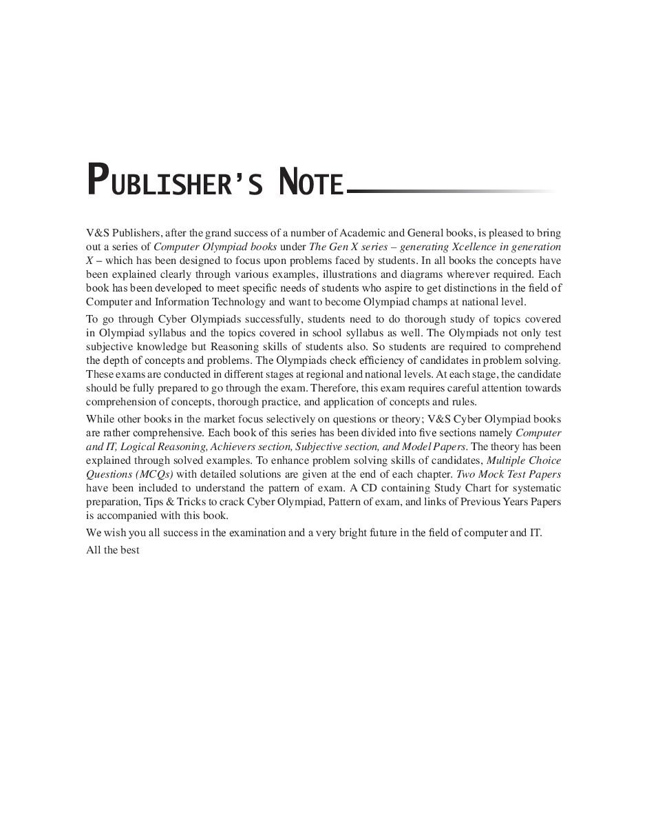 National Cyber Olympiad For Class 9 - Page 4