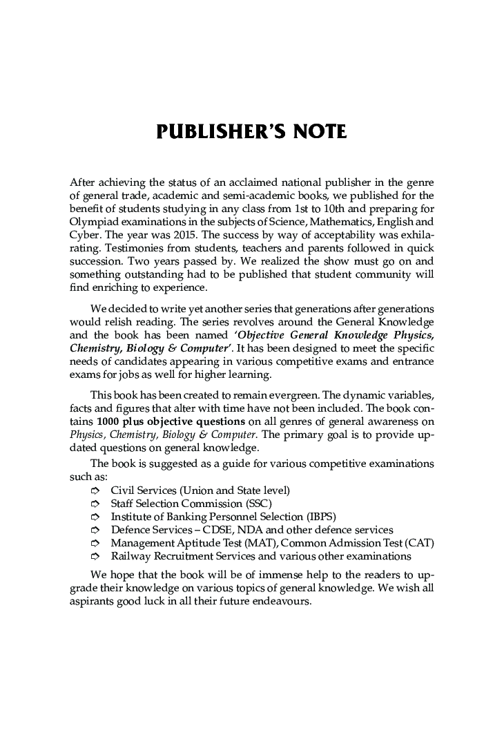 Objective General Knowledge  Physics, Chemistry, Biology And Computer - Page 4