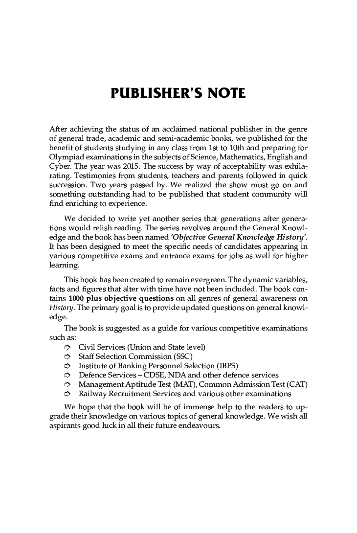 Objective General Knowledge History - Page 4