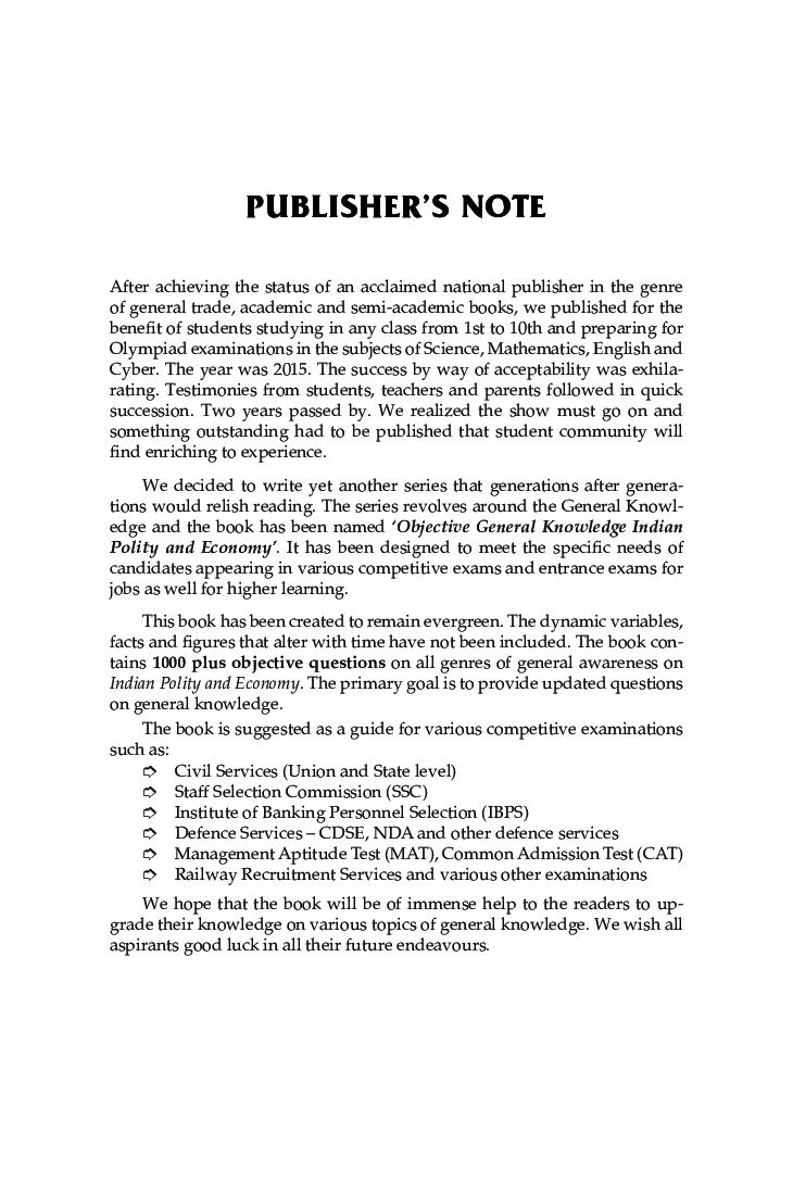 Objective General Knowledge Indian Polity And Economy - Page 4