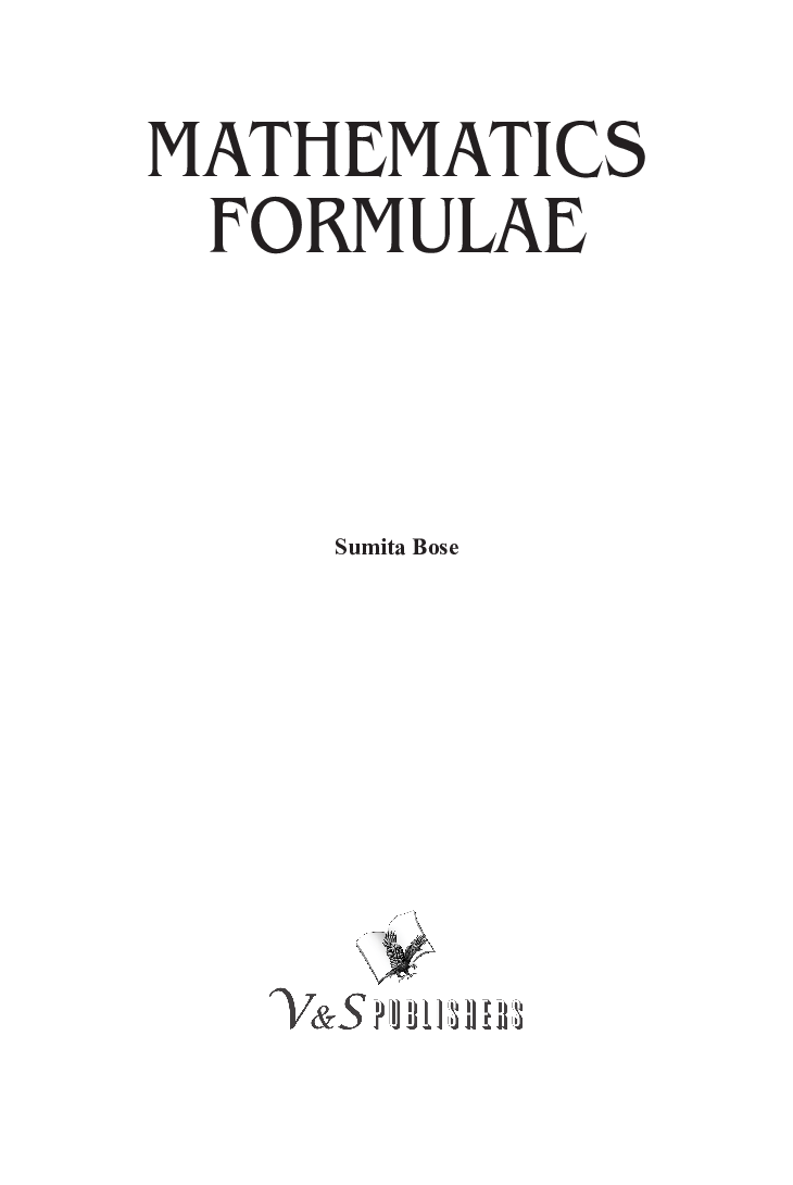 Mathematics Formulae For Competitive Examinations - Page 2