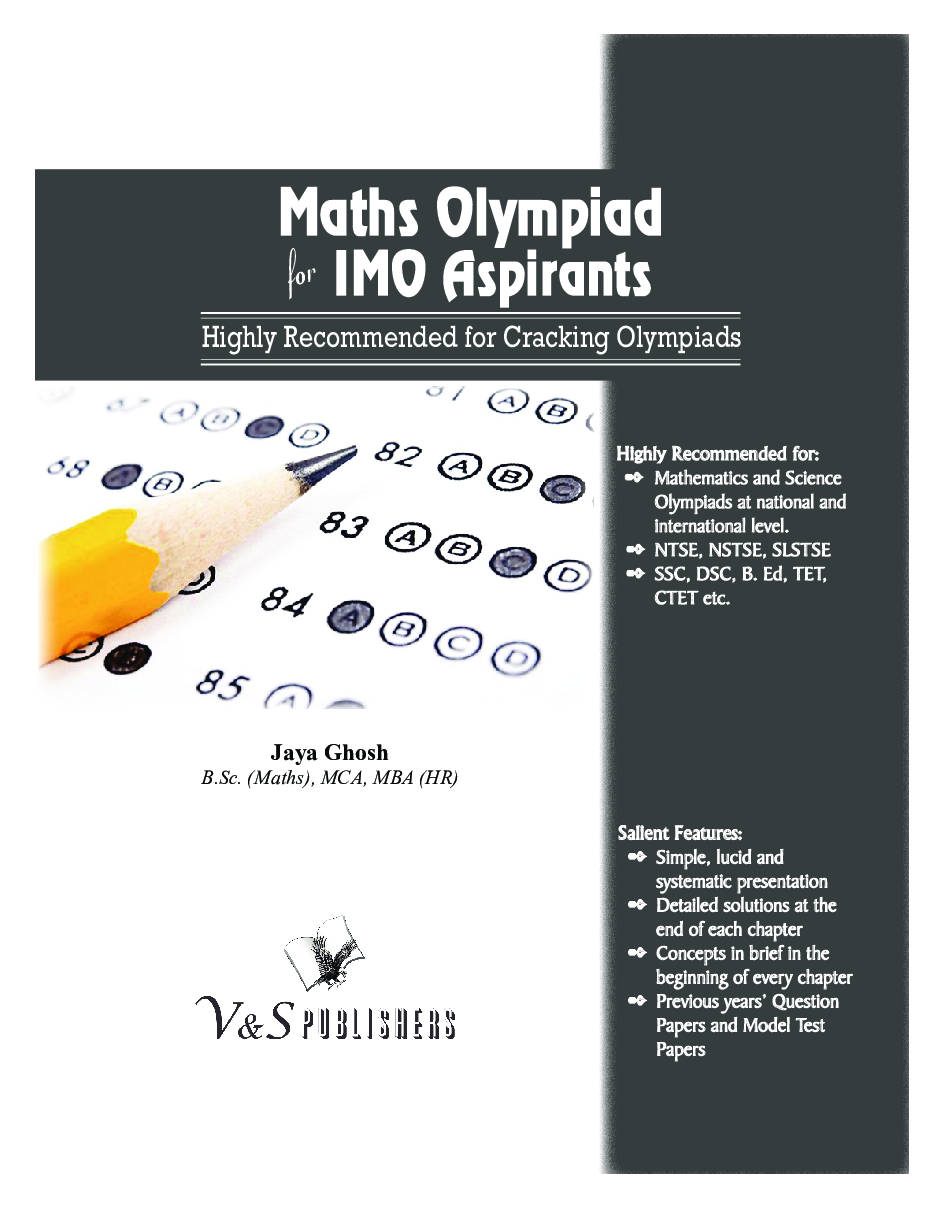 Mathematics Olympiad For IMO Aspirants  - Page 2