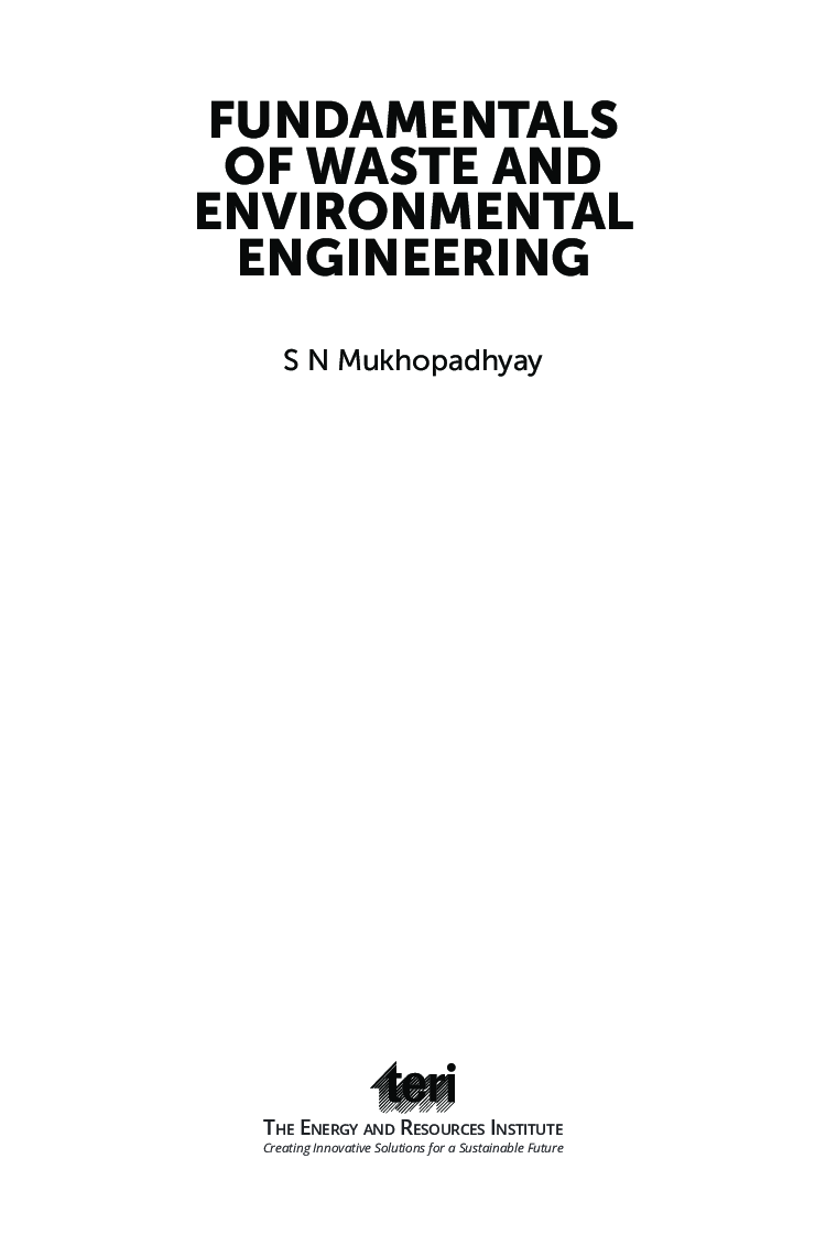 Fundamentals Of Waste And Environmental Engineering   - Page 4