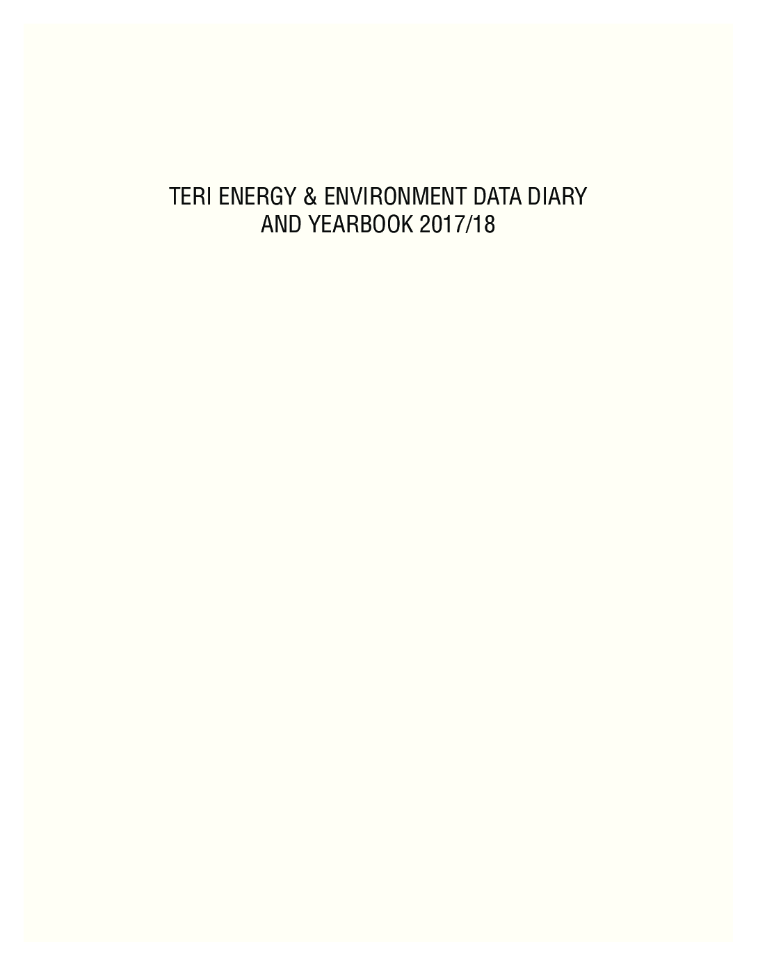 Teri Energy & Environment Data Diary And Yearbook (Teddy) 2017 / 18 - Page 3