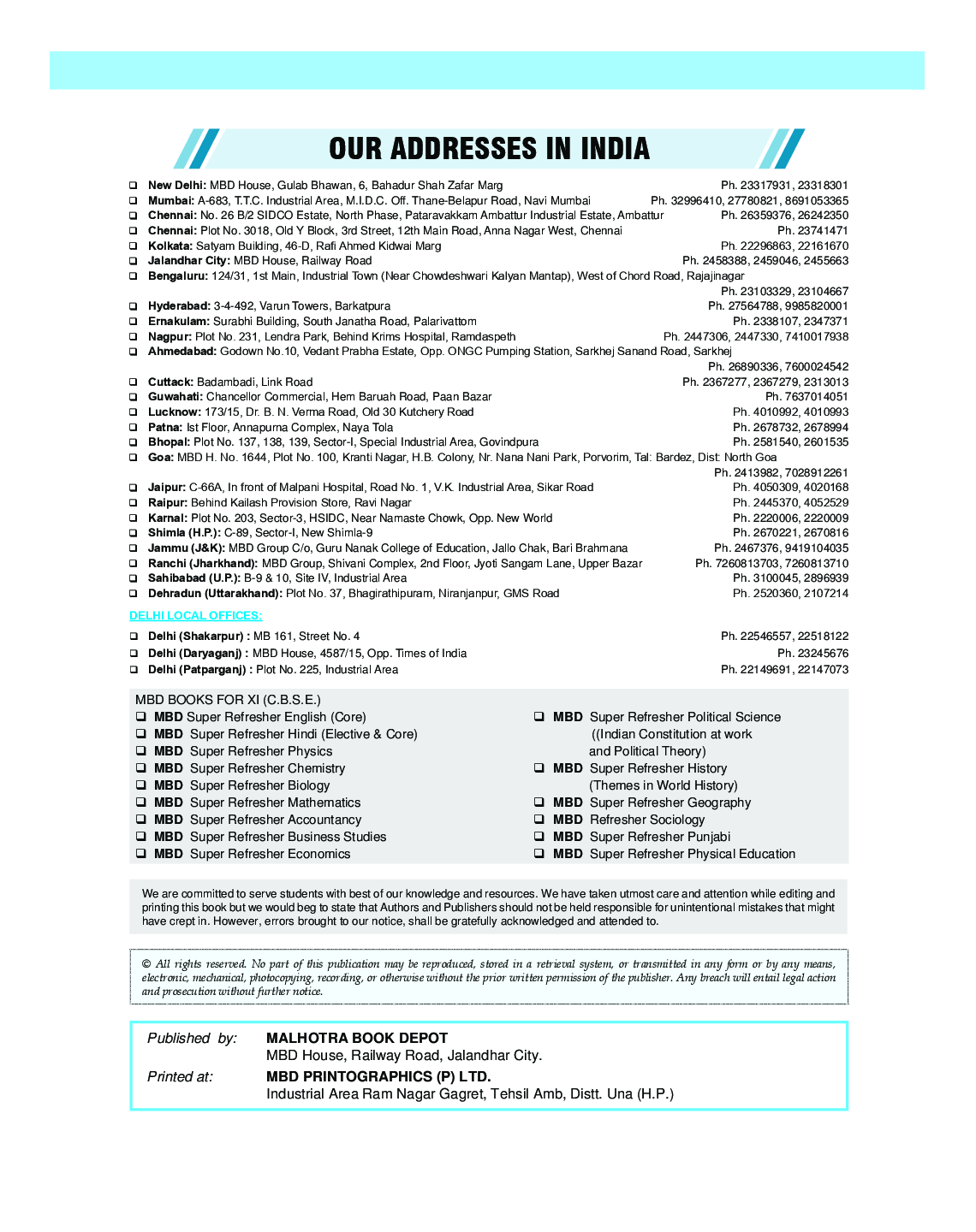 MBD Super Refresher Accountancy Class - XI For 2020 Exam - Page 3