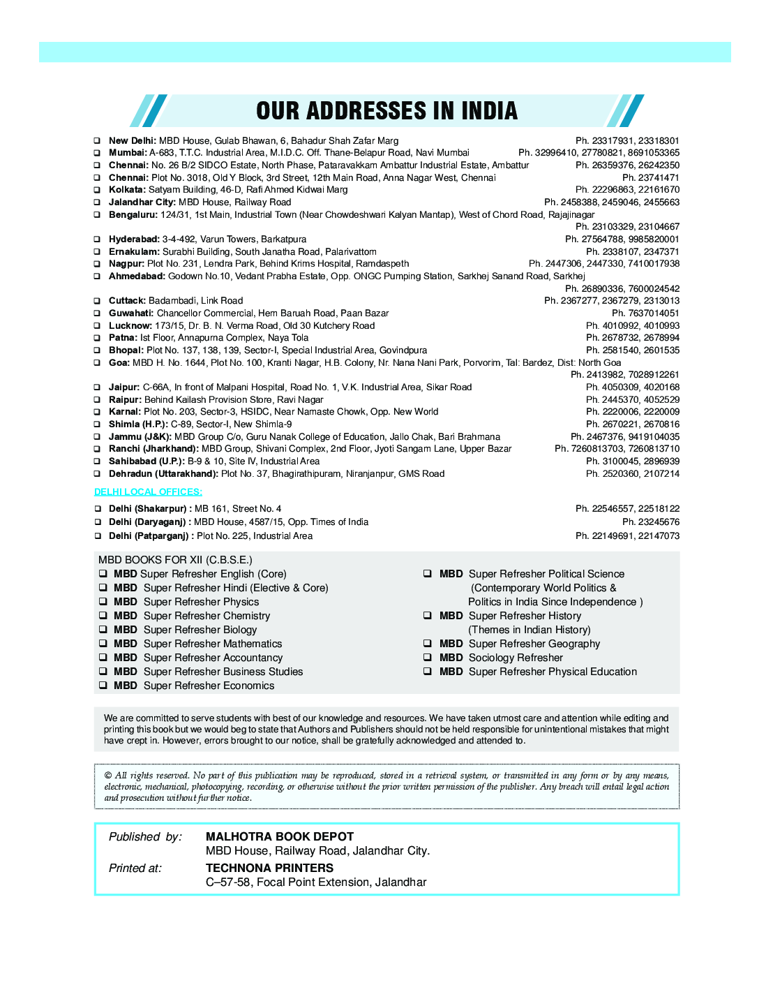 MBD Super Refresher Accountancy Class - XII For 2020 Exam - Page 3