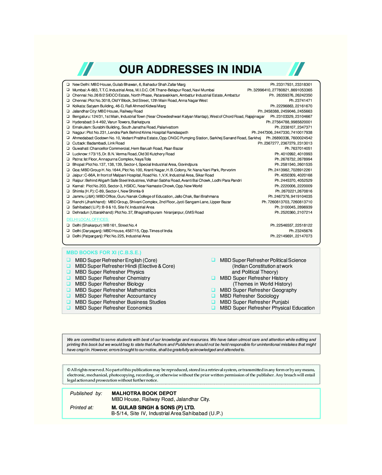 MBD Super Refresher Biology Class - XI For 2020 Exam - Page 3