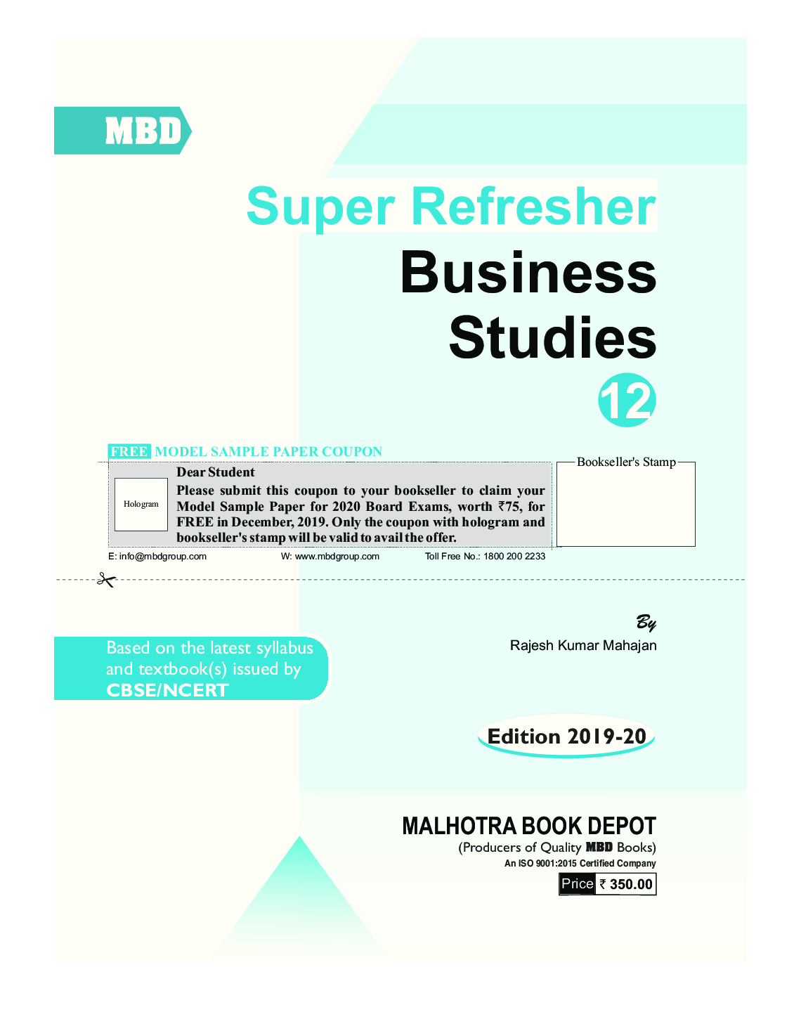 MBD Super Refresher Business Studies Class - XII For 2020 Exam - Page 2