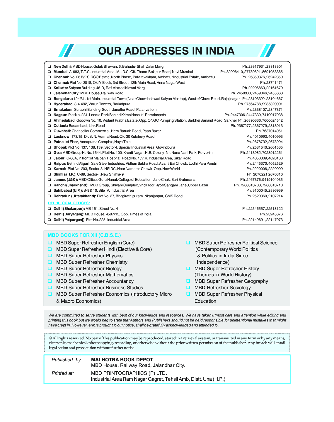 MBD Super Refresher Business Studies Class - XII For 2020 Exam - Page 5