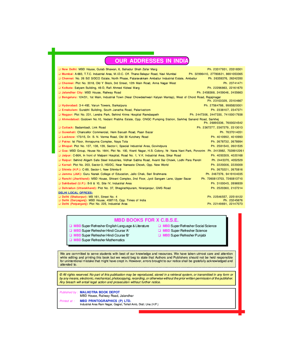 MBD Super Refresher English Language & Literature Volume - I & II Class - X For 2020 Exam - Page 3