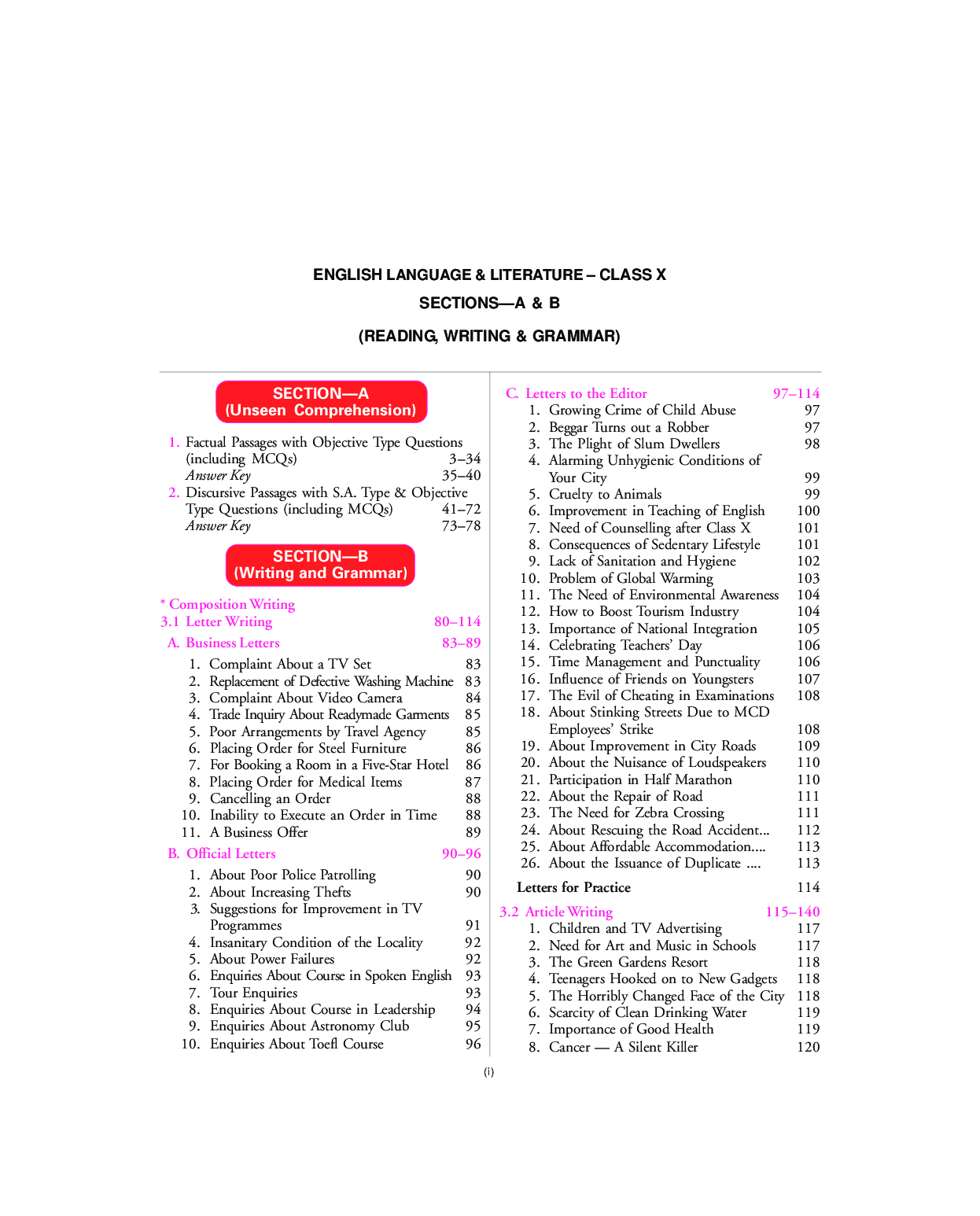 MBD Super Refresher English Language & Literature Volume - I & II Class - X For 2020 Exam - Page 4