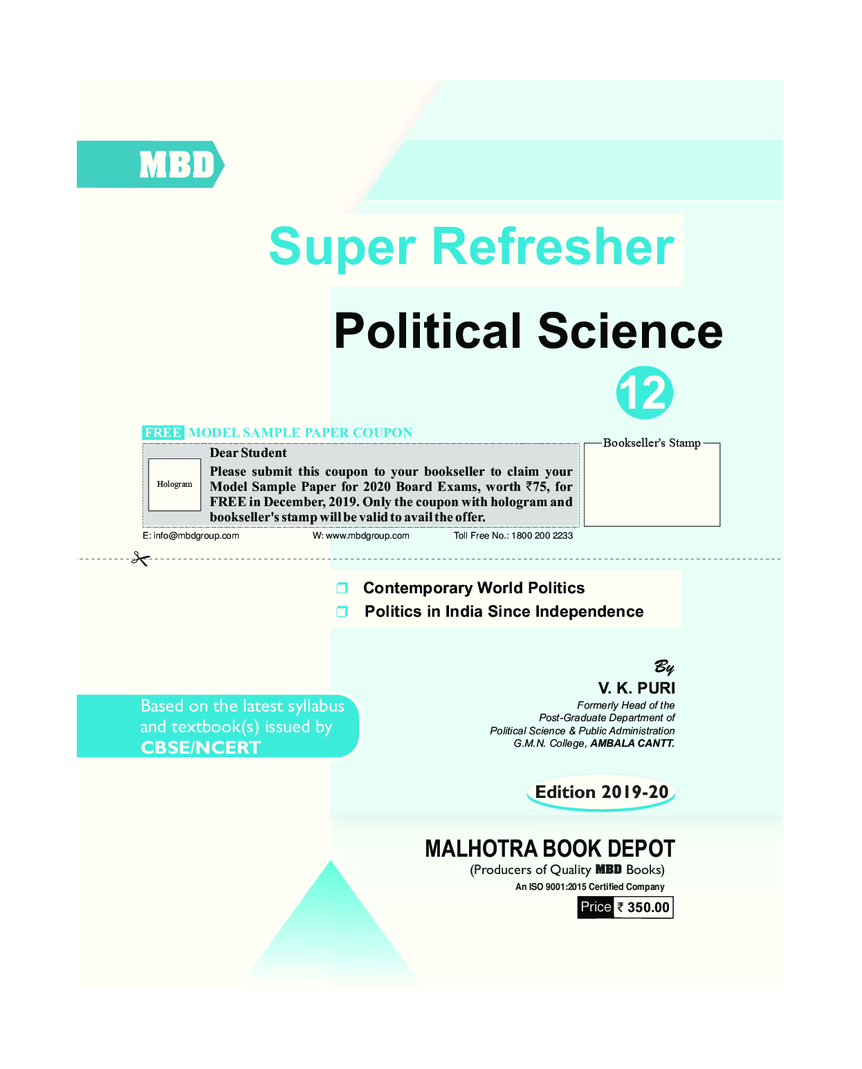 MBD Super Refresher Political Science Class - XII For 2020 Exam - Page 2
