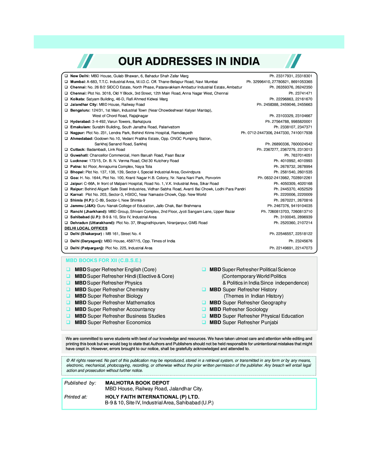 MBD Super Refresher Political Science Class - XII For 2020 Exam - Page 3