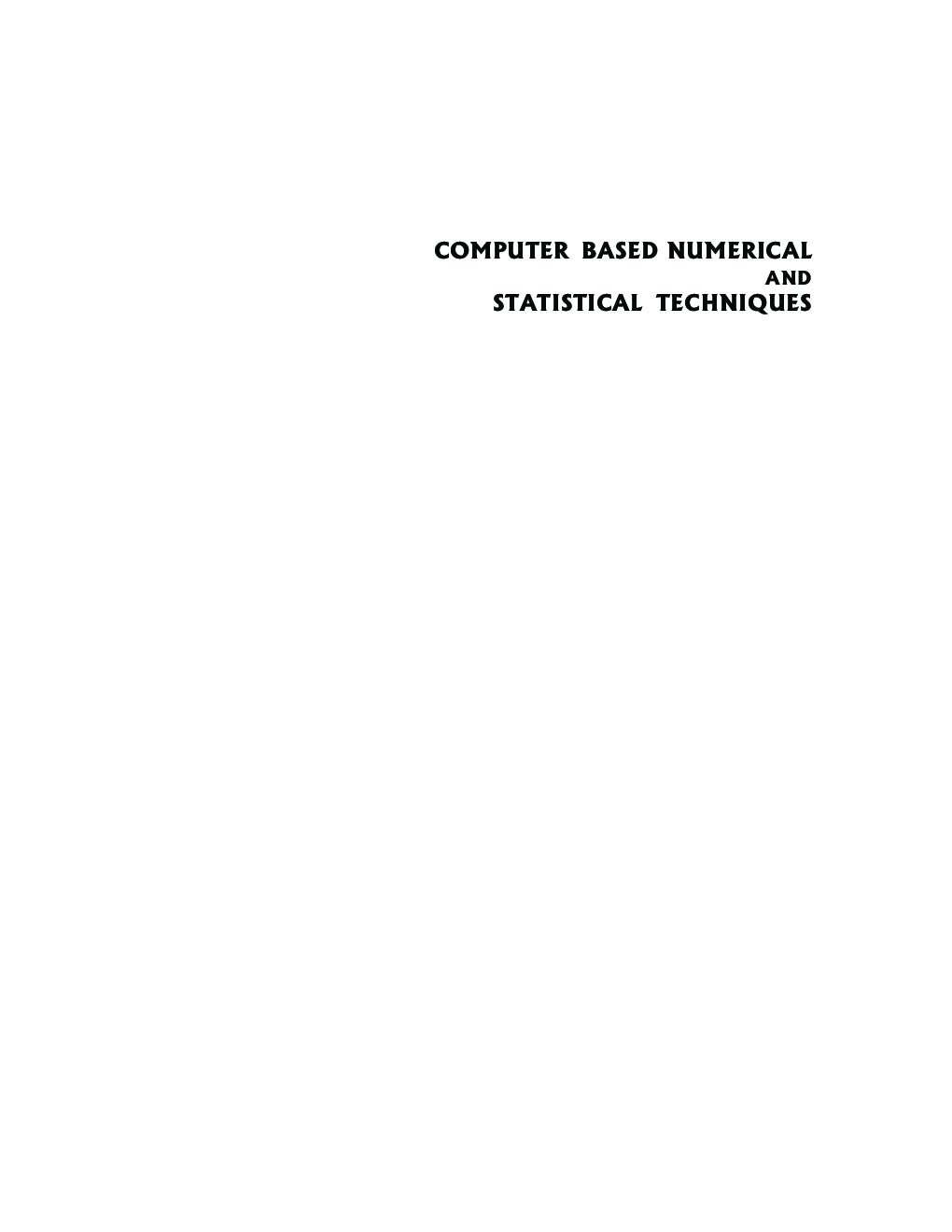 Computer Based Numerical & Statistical Techniques - Page 3