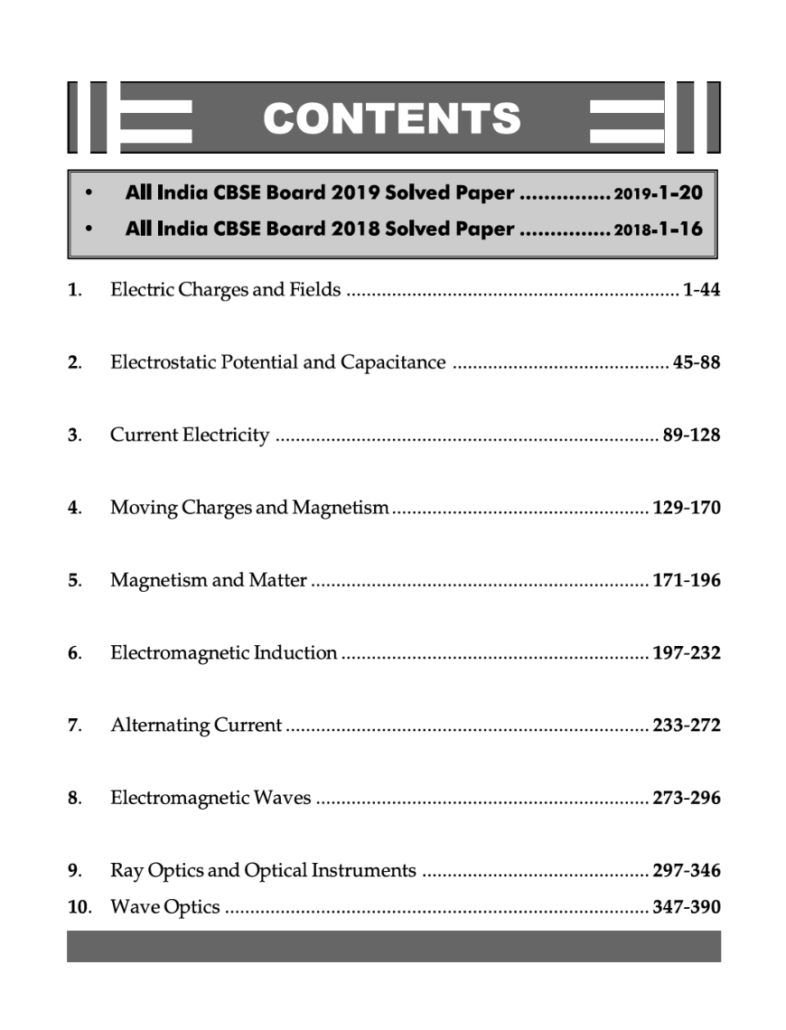 Chapterwise NCERT + Exemplar + Past 12 Years Solutions For CBSE Class 12 Physics 6th Edition - Page 4