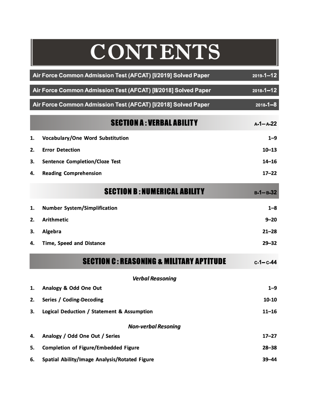 AFCAT Topicwise Solved Papers (2011 - 19) with 5 Practice Sets 5th Edition - Page 4